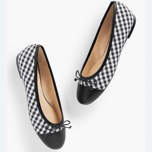 Talbots Blair Ballet Flats - Black White
Gingham -Size 7 - EUC